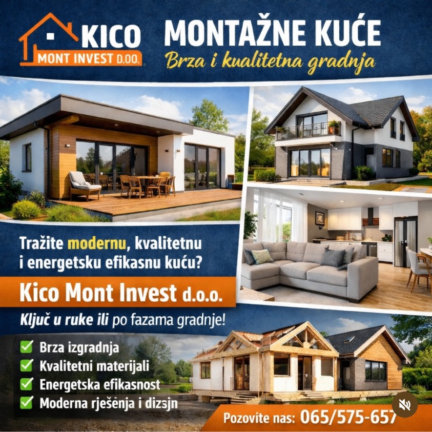 Montažne kuće — ključ u ruke